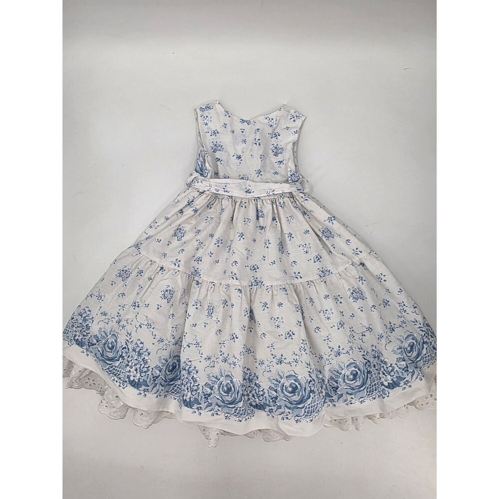Daisy Kingdom Vintage Girls Style #70 Prairie Floral Full Skirt Dress Size 4
